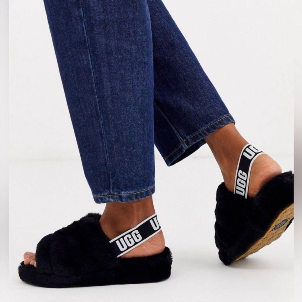 UGG Australia 1120908 Fluff Yeah Slide Feather Slippers Size 7